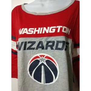 NBA Washington Wizards Shirt Women's  Raglan 3/4 Long Sleeve Tee‎ Shirt XL New